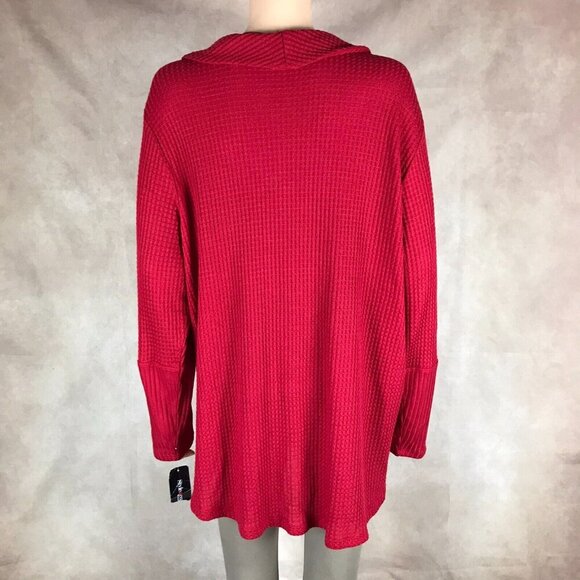 Dark Red Long Sleeve Cowl Neck Soft Thermal Top NWT 3X - Picture 10 of 10